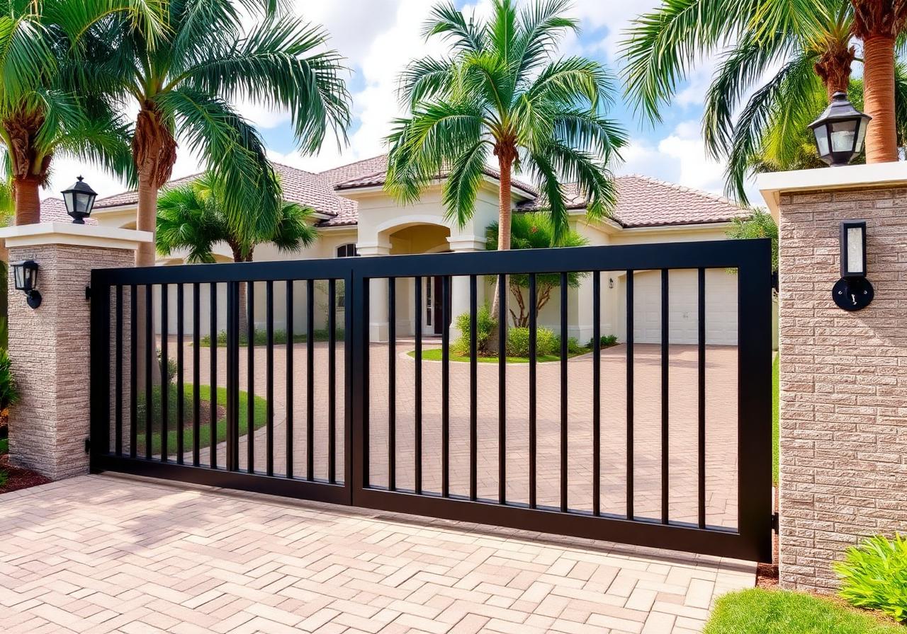 Slide Gate with Keypad Entry